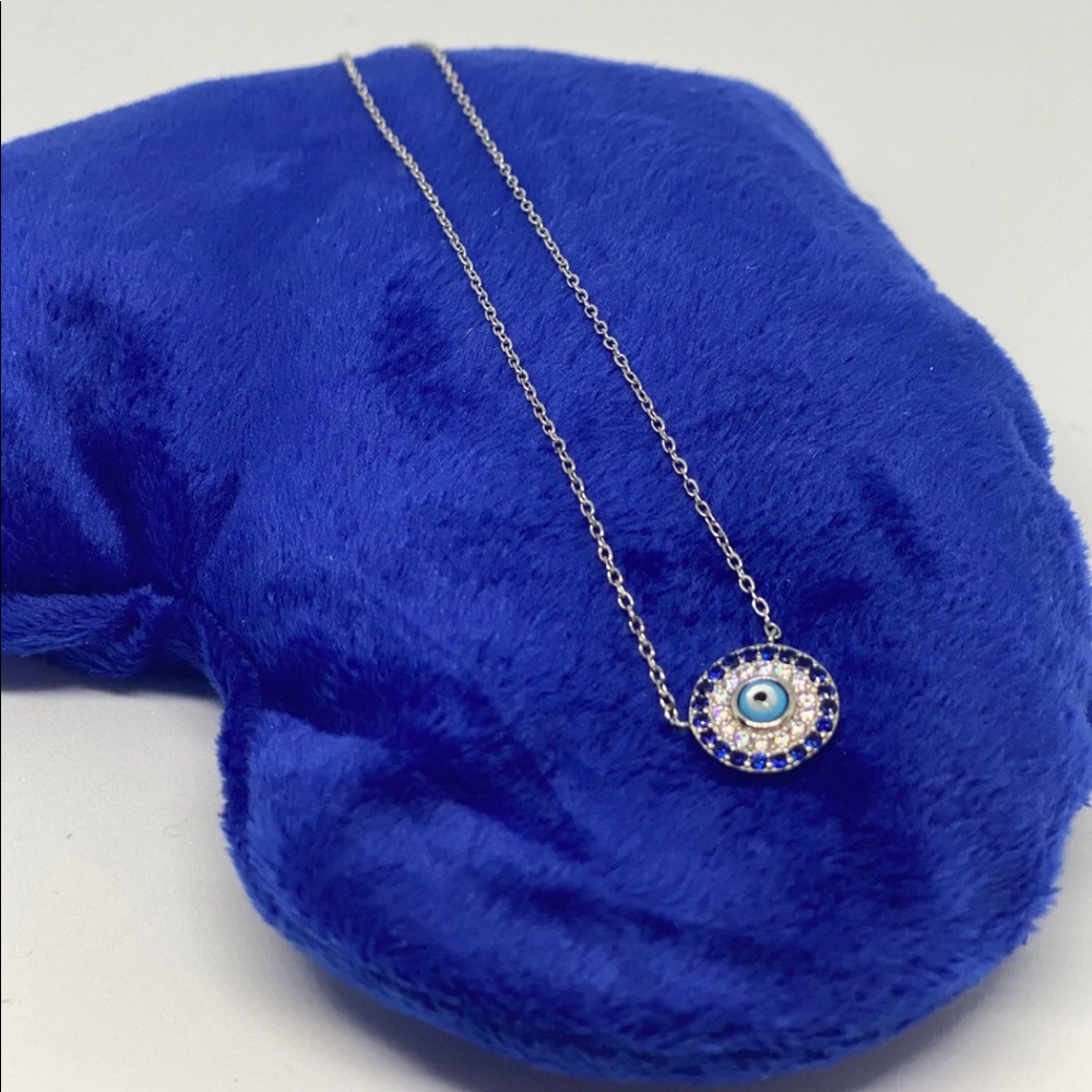 NECKLACE SILVER CIRCLE EYE